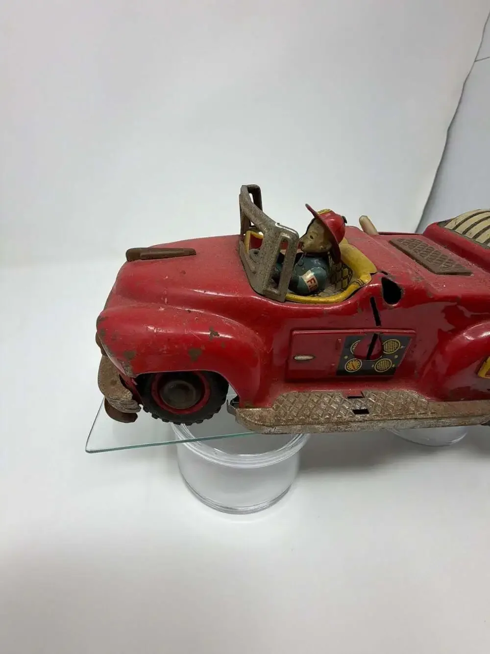 Vintage T.N. Nomura F.D. 6097 Tin Litho Friction Fire Engine Truck Japan
